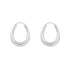 OVAL HOOP EARRINGS SILVER